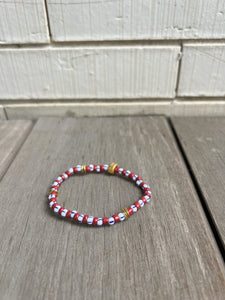 Armbandje burgundy blue