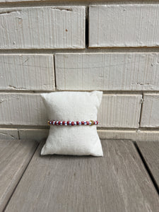 Armbandje burgundy blue