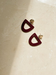 Oorbellen burgundy