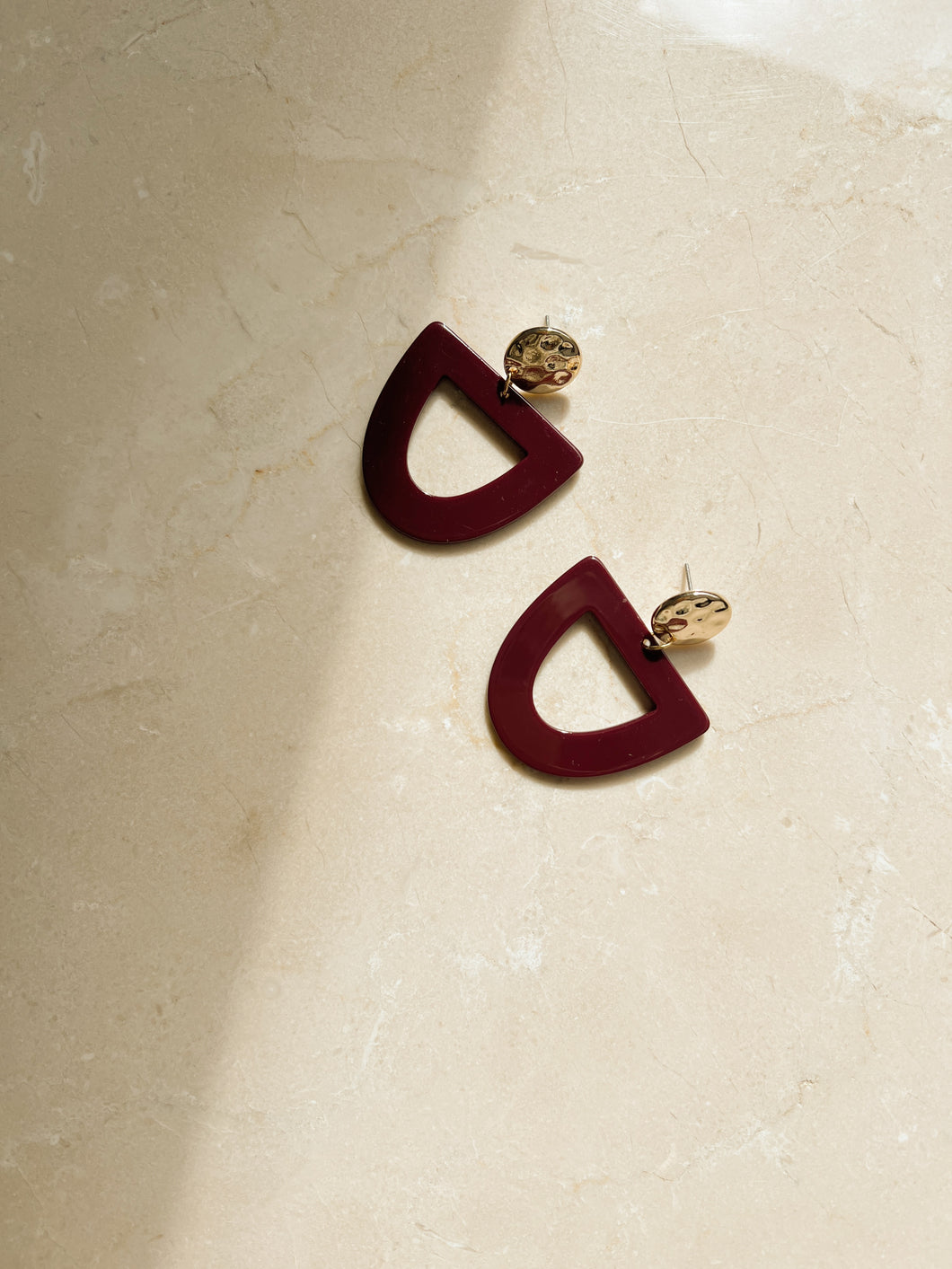Oorbellen burgundy