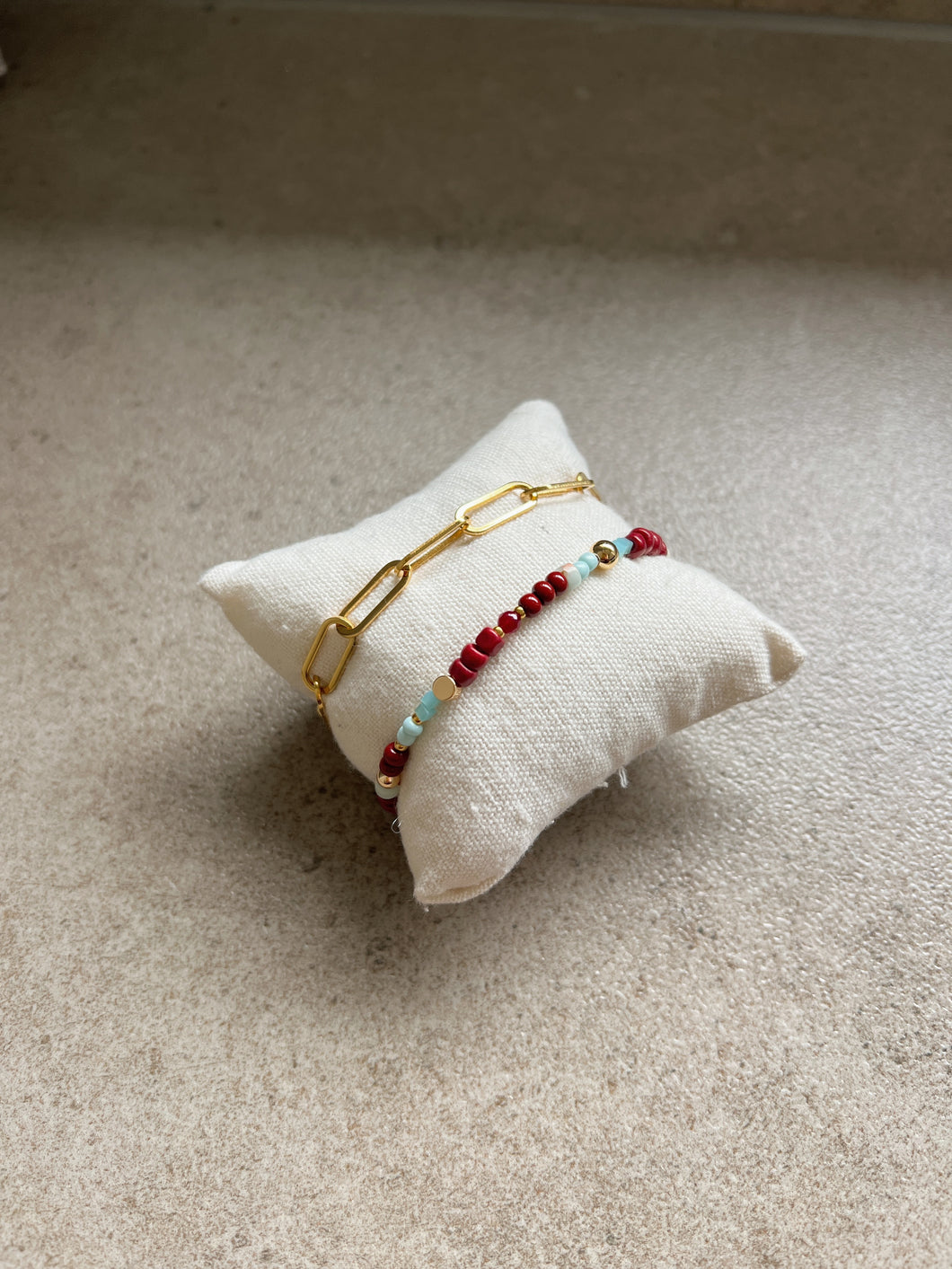 Armbandje bordeaux blue