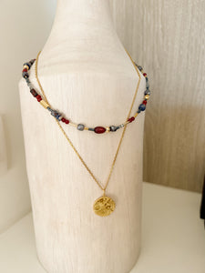 Ketting blue burgundy