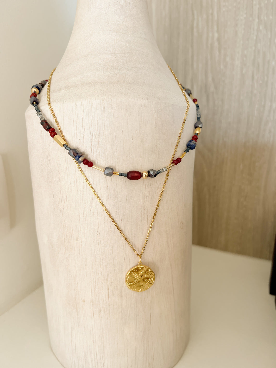 Ketting blue burgundy